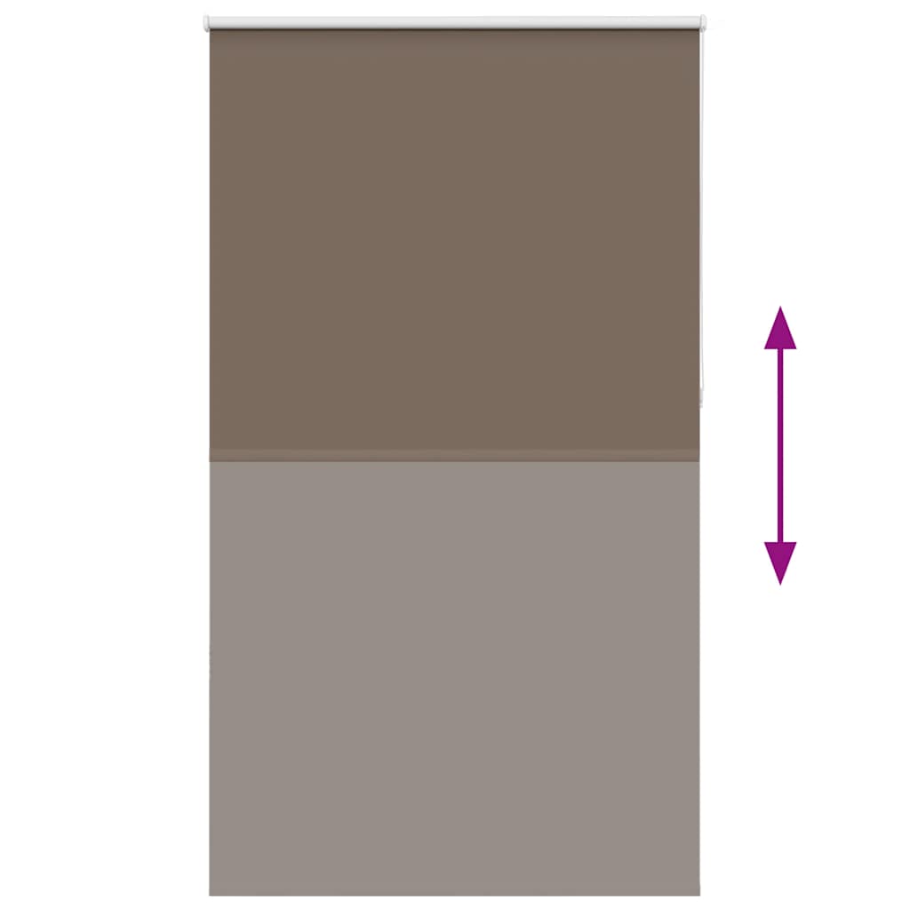 vidaXL Roller Blind Blackout Coffee 125x210 cm Fabric Width 121.6 cm Polyester 5