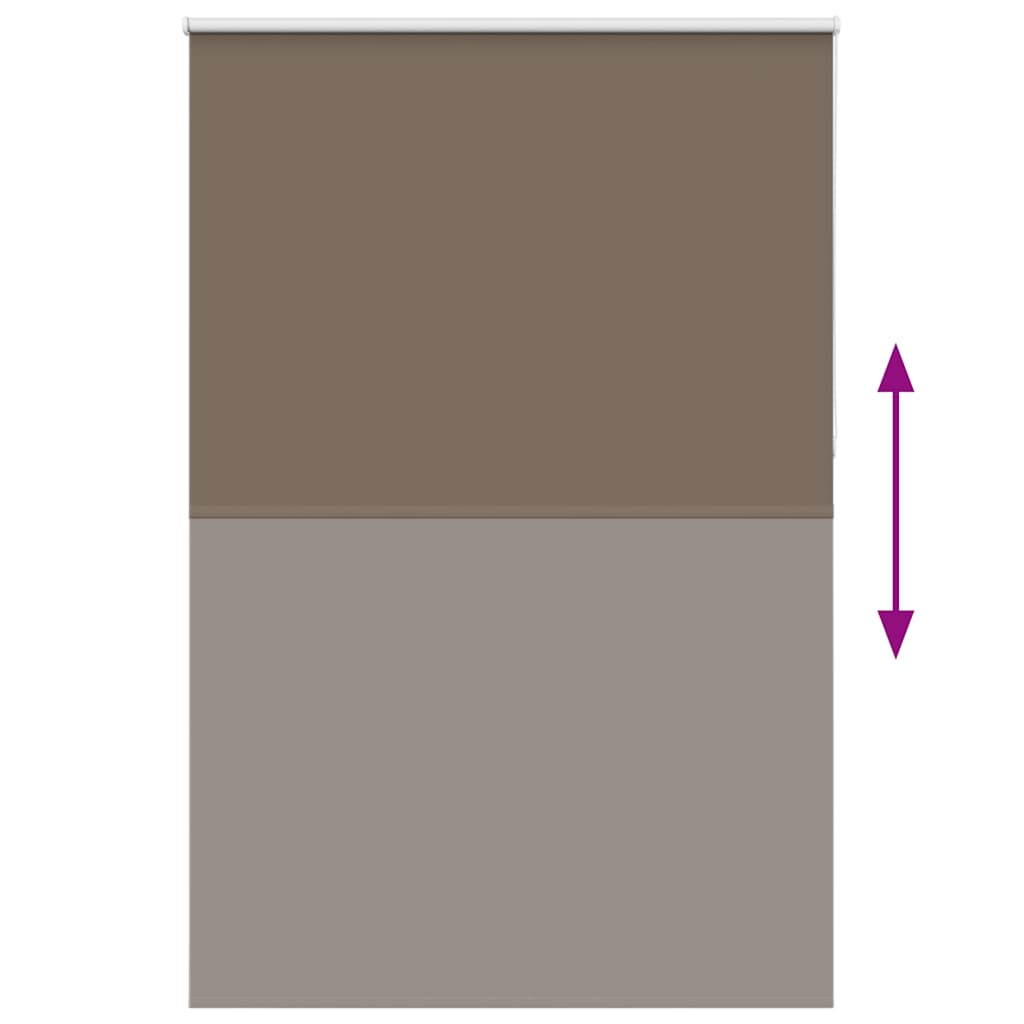 vidaXL Roller Blind Blackout Coffee 150x210 cm Fabric Width 146.6 cm Polyester 5