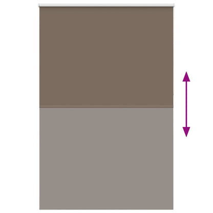 vidaXL Roller Blind Blackout Coffee 150x210 cm Fabric Width 146.6 cm Polyester 5