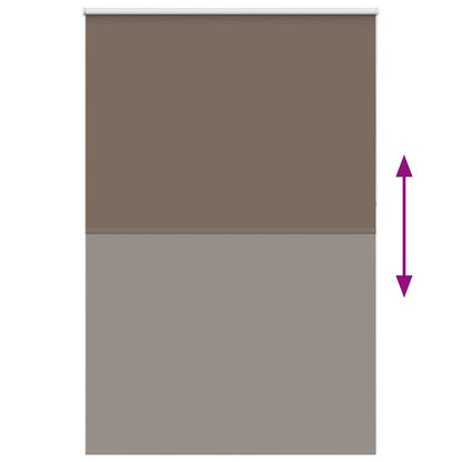 vidaXL Roller Blind Blackout Coffee 165x210 cm Fabric Width 161.6 cm Polyester 5