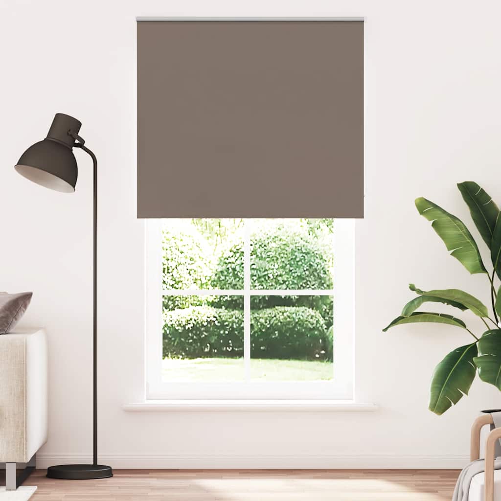 vidaXL Roller Blind Blackout Coffee 125x230 cm Fabric Width 121.6 cm Polyester 1