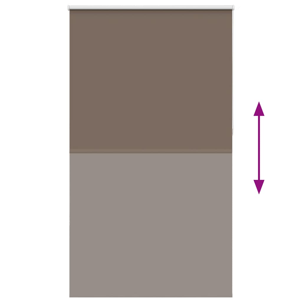 vidaXL Roller Blind Blackout Coffee 135x230 cm Fabric Width 131.6 cm Polyester 5