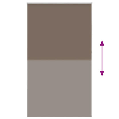 vidaXL Roller Blind Blackout Coffee 135x230 cm Fabric Width 131.6 cm Polyester 5