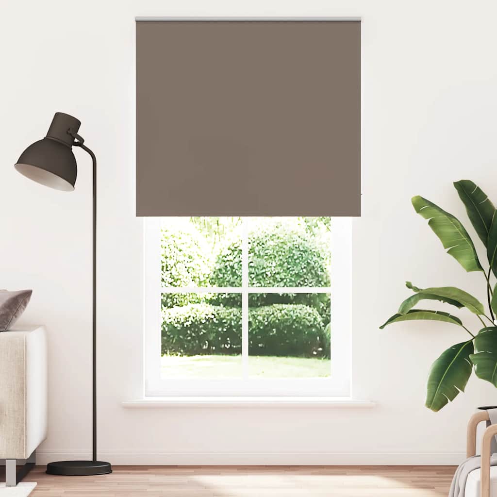 vidaXL Roller Blind Blackout Coffee 135x230 cm Fabric Width 131.6 cm Polyester 1