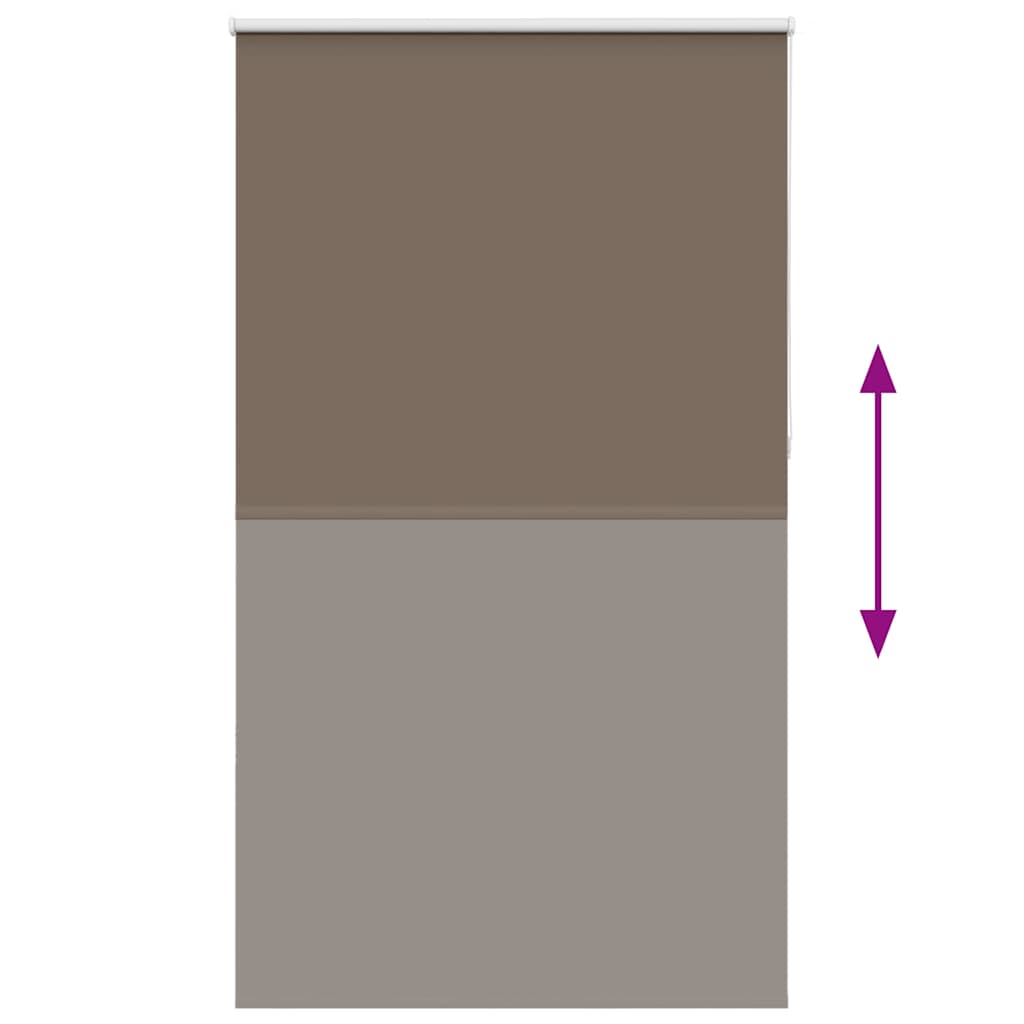 vidaXL Roller Blind Blackout Coffee 140x230 cm Fabric Width 136.6 cm Polyester 5
