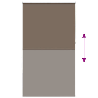 vidaXL Roller Blind Blackout Coffee 140x230 cm Fabric Width 136.6 cm Polyester 5