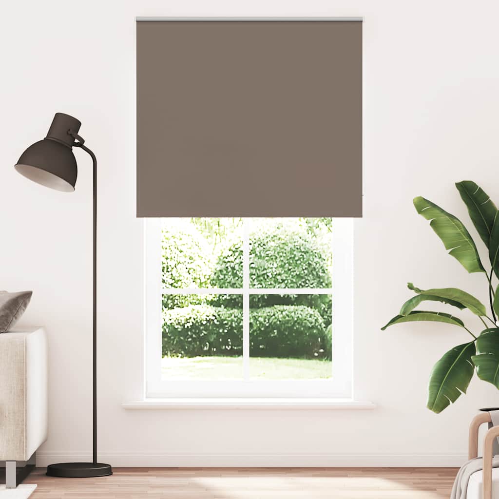 vidaXL Roller Blind Blackout Coffee 140x230 cm Fabric Width 136.6 cm Polyester 1