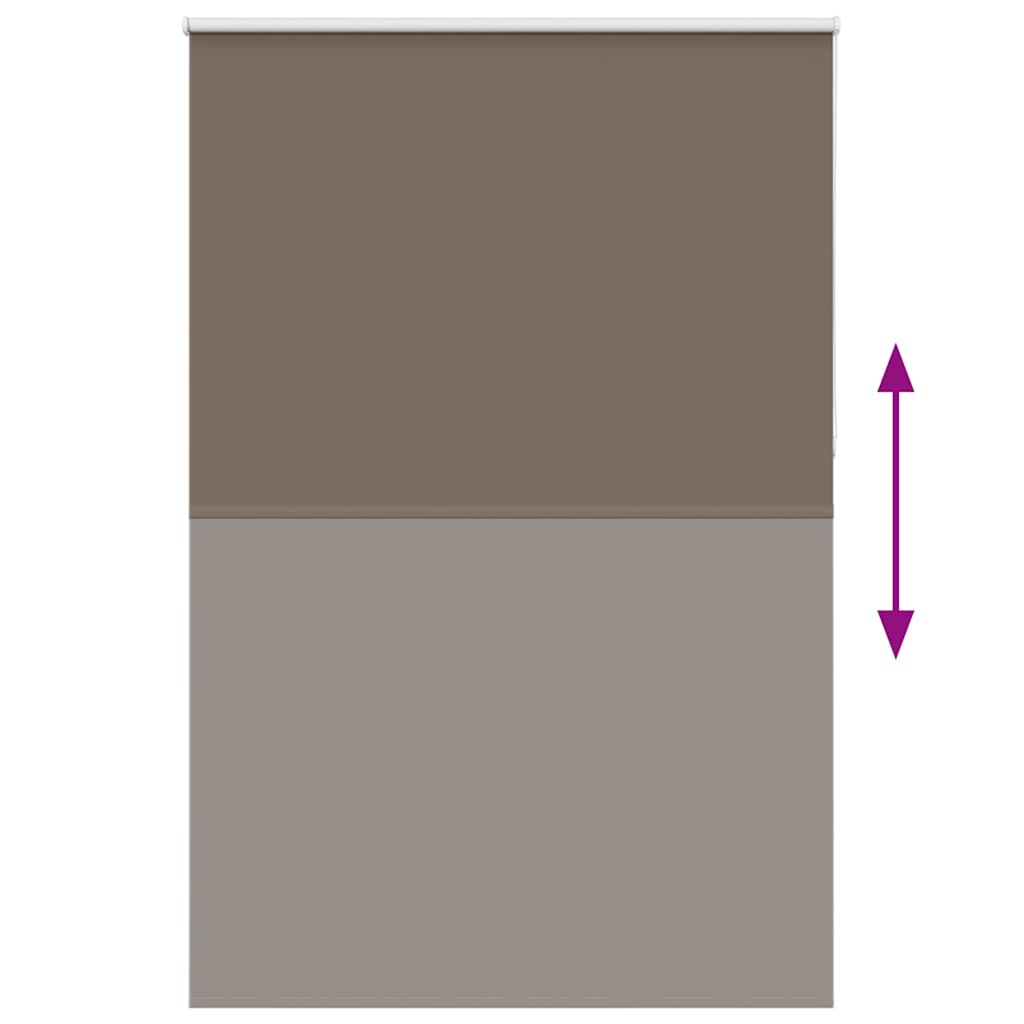 vidaXL Roller Blind Blackout Coffee 160x230 cm Fabric Width 156.6 cm Polyester 5