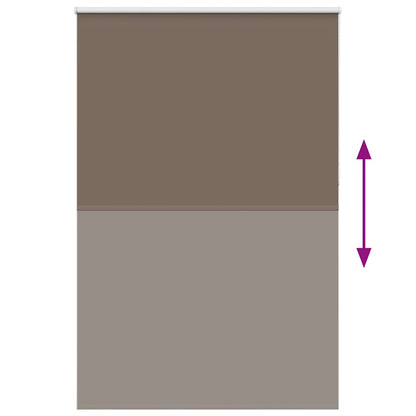 vidaXL Roller Blind Blackout Coffee 165x230 cm Fabric Width 161.6 cm Polyester 5