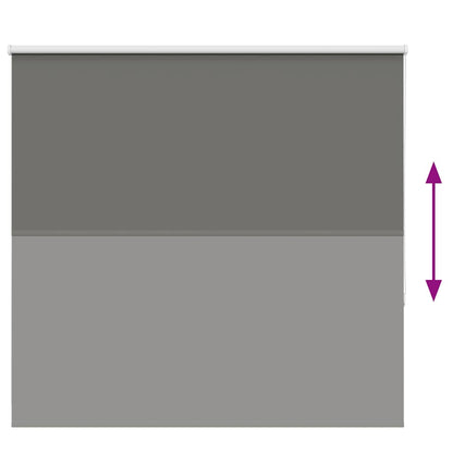 vidaXL Roller Blind Blackout Grey 155x130 cm Fabric Width 151.6 cm Polyester 5