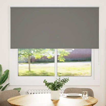vidaXL Roller Blind Blackout Grey 145x150 cm Fabric Width 141.6 cm Polyester 1