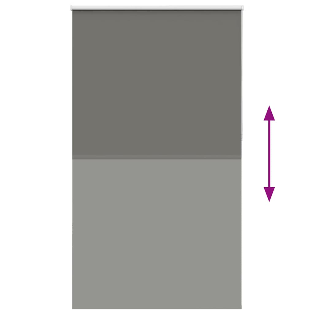 vidaXL Roller Blind Blackout Grey 130x210 cm Fabric Width 126.6 cm Polyester 5