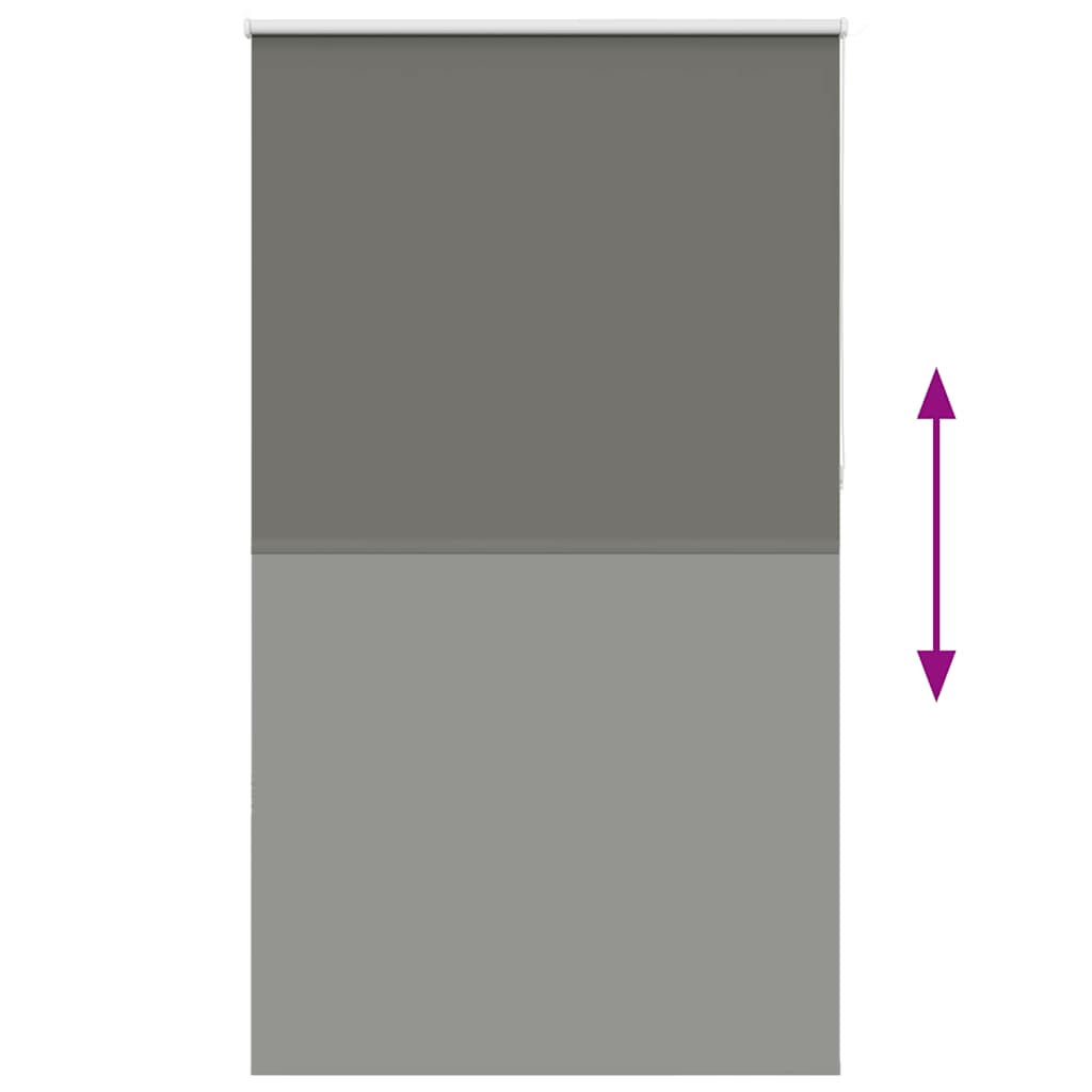 vidaXL Roller Blind Blackout Grey 135x210 cm Fabric Width 131.6 cm Polyester 5
