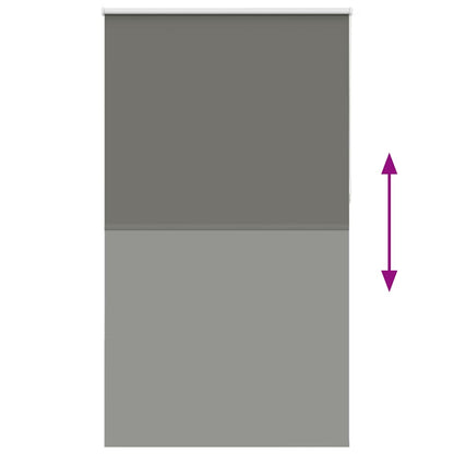 vidaXL Roller Blind Blackout Grey 135x210 cm Fabric Width 131.6 cm Polyester 5