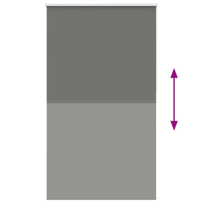vidaXL Roller Blind Blackout Grey 125x230 cm Fabric Width 121.6 cm Polyester 5