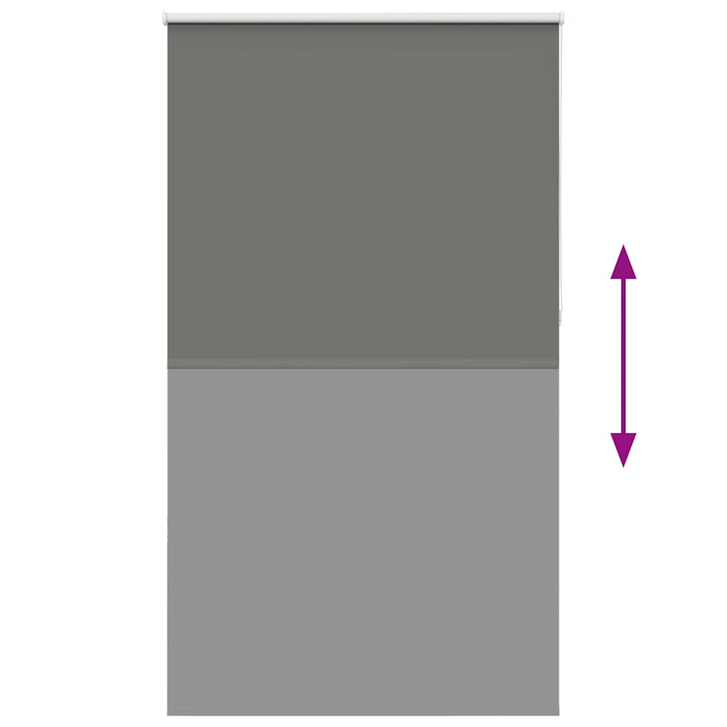 vidaXL Roller Blind Blackout Grey 130x230 cm Fabric Width 126.6 cm Polyester 5