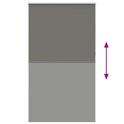 vidaXL Roller Blind Blackout Grey 130x230 cm Fabric Width 126.6 cm Polyester 5