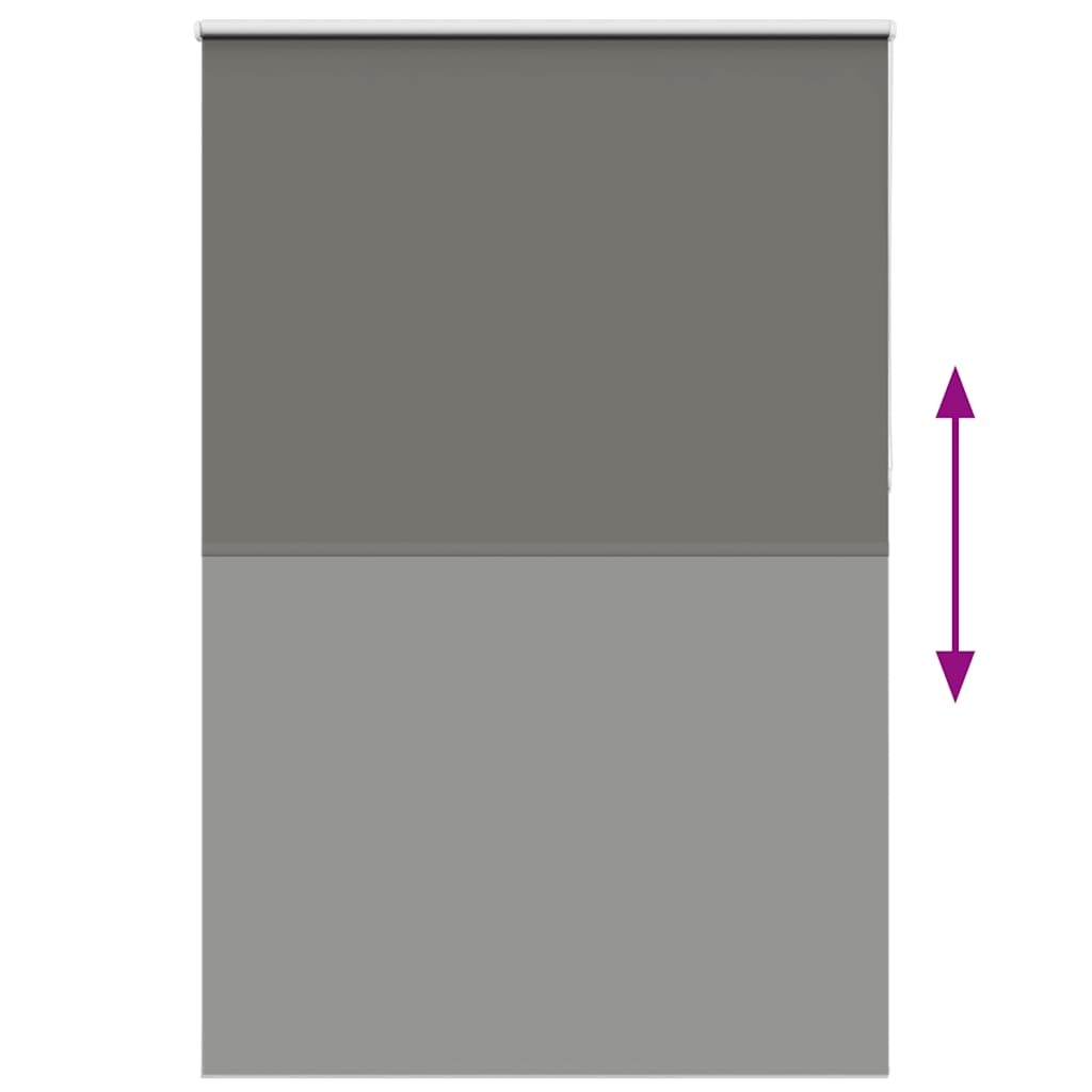 vidaXL Roller Blind Blackout Grey 165x230 cm Fabric Width 161.6 cm Polyester 5