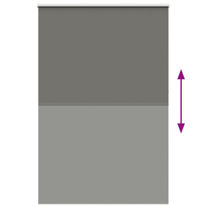 vidaXL Roller Blind Blackout Grey 165x230 cm Fabric Width 161.6 cm Polyester 5