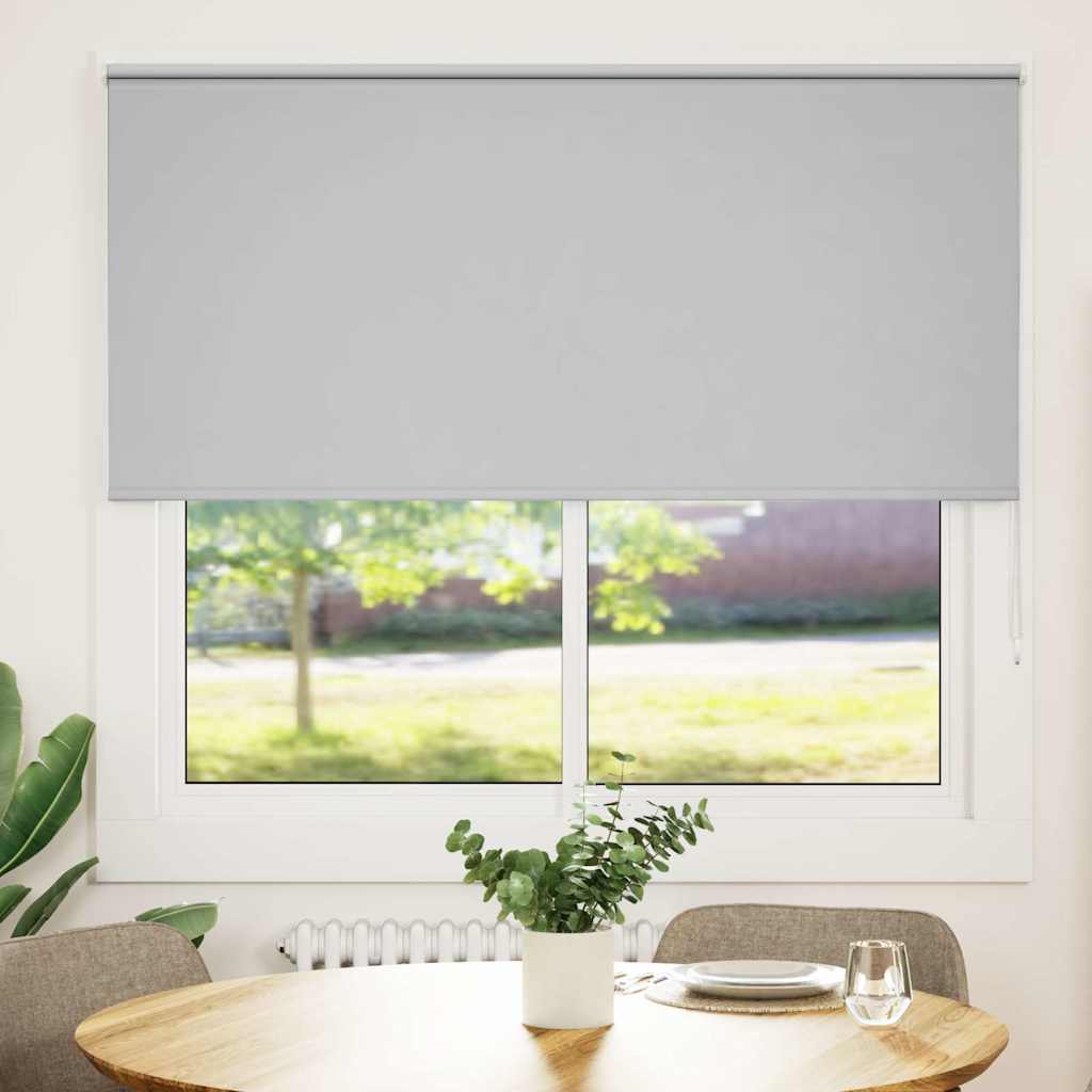 vidaXL Roller Blind Blackout Light Grey 160x175 cm Fabric Width 156.6 cm Polyester 2