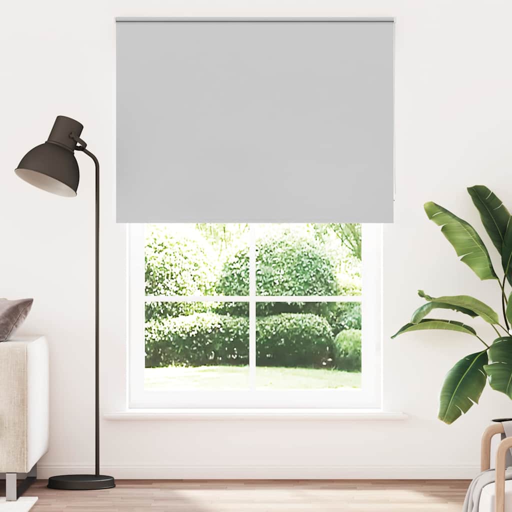 vidaXL Roller Blind Blackout Light Grey 160x210 cm Fabric Width 156.6 cm Polyester 2