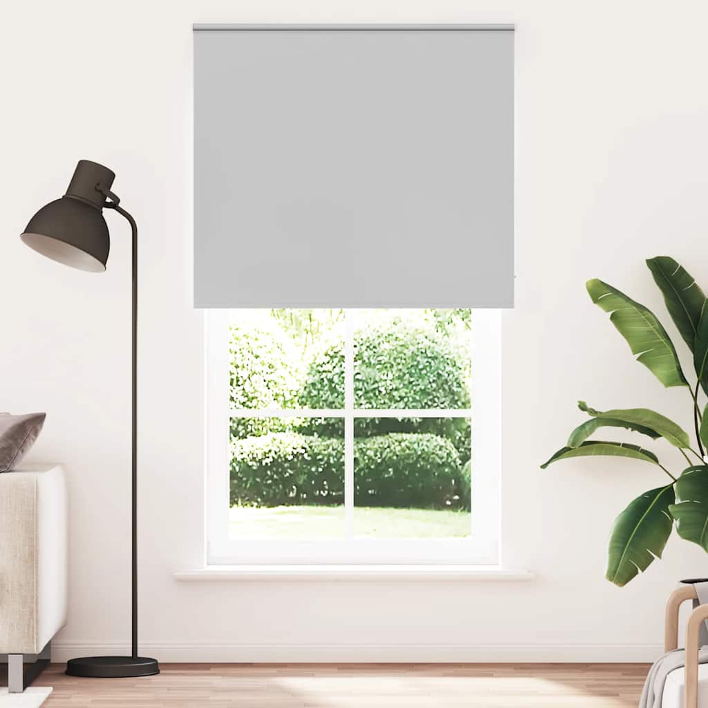 vidaXL Roller Blind Blackout Light Grey 125x230 cm Fabric Width 121.6 cm Polyester 2