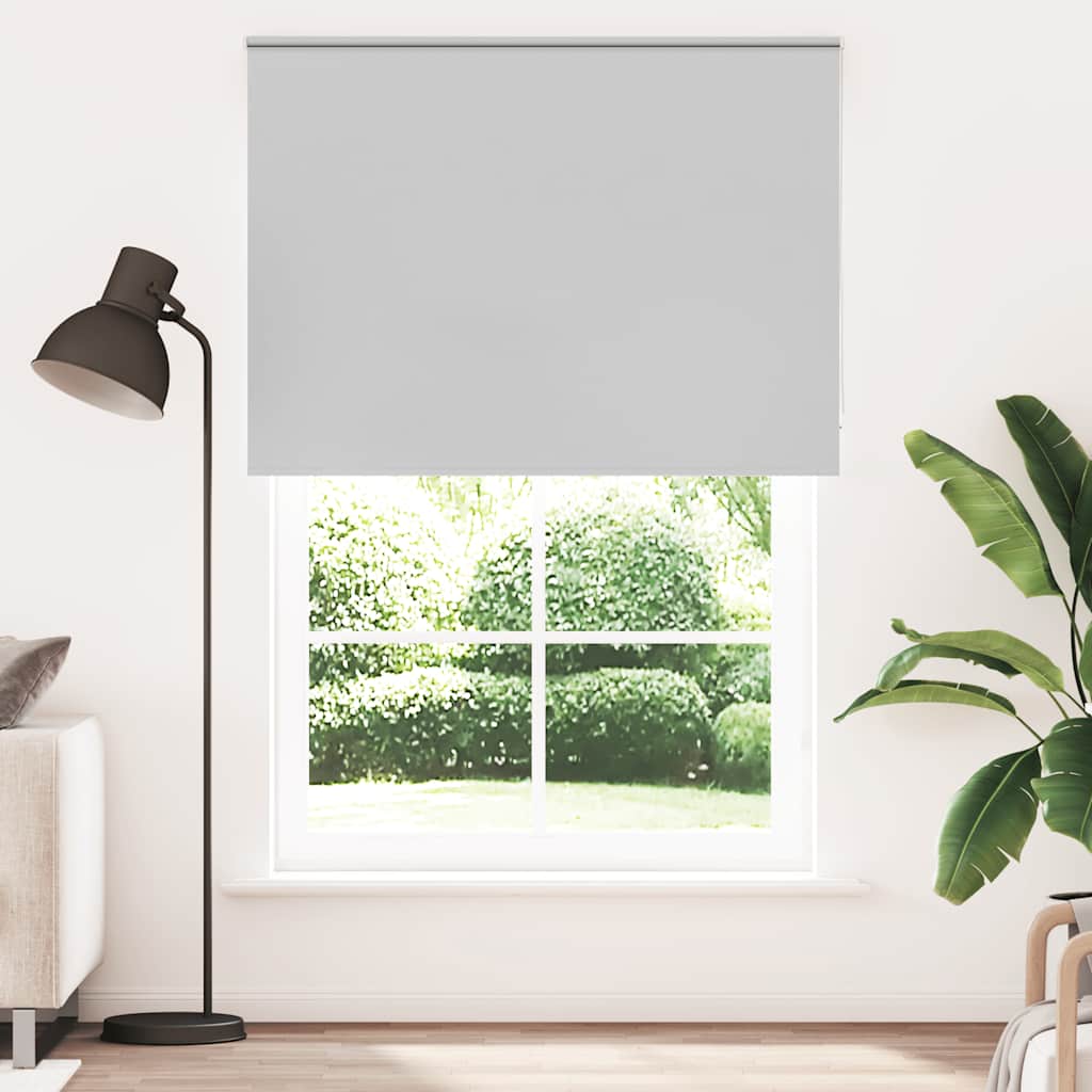 vidaXL Roller Blind Blackout Light Grey 160x230 cm Fabric Width 156.6 cm Polyester 2