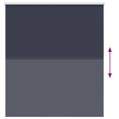 vidaXL Roller Blind Blackout Marine 140x150 cm Fabric Width 136.6 cm Polyester 5