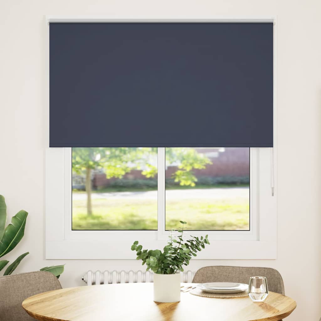 vidaXL Roller Blind Blackout Marine 125x175 cm Fabric Width 121.6 cm Polyester 2