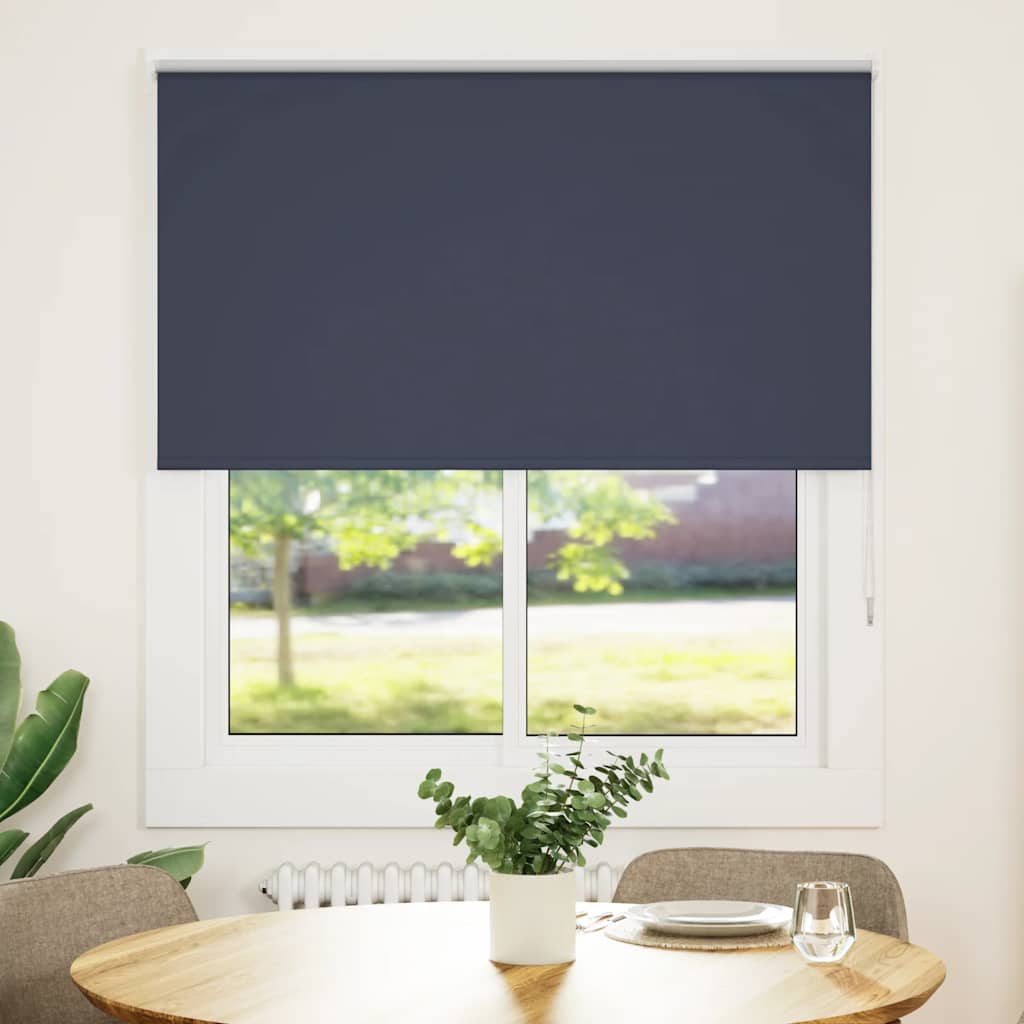 vidaXL Roller Blind Blackout Marine 130x175 cm Fabric Width 126.6 cm Polyester 2