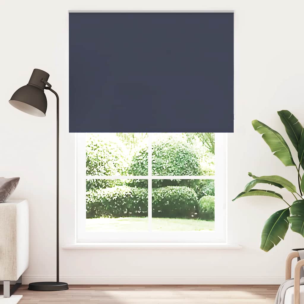 vidaXL Roller Blind Blackout Marine 165x230 cm Fabric Width 161.6 cm Polyester 2