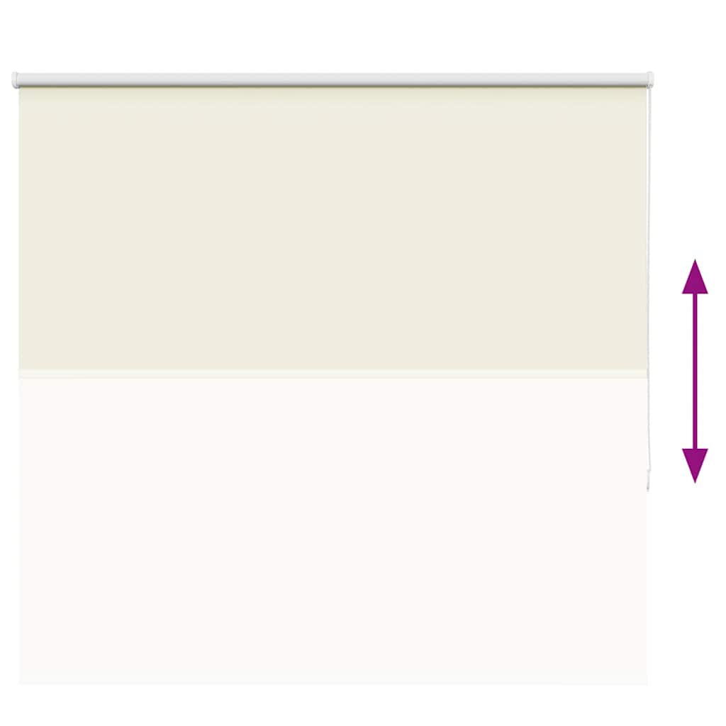 vidaXL Roller Blind Blackout Off White 165x130 cm Fabric Width 161.6 cm Polyester 5