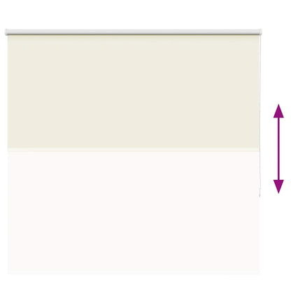 vidaXL Roller Blind Blackout Off White 165x130 cm Fabric Width 161.6 cm Polyester 5