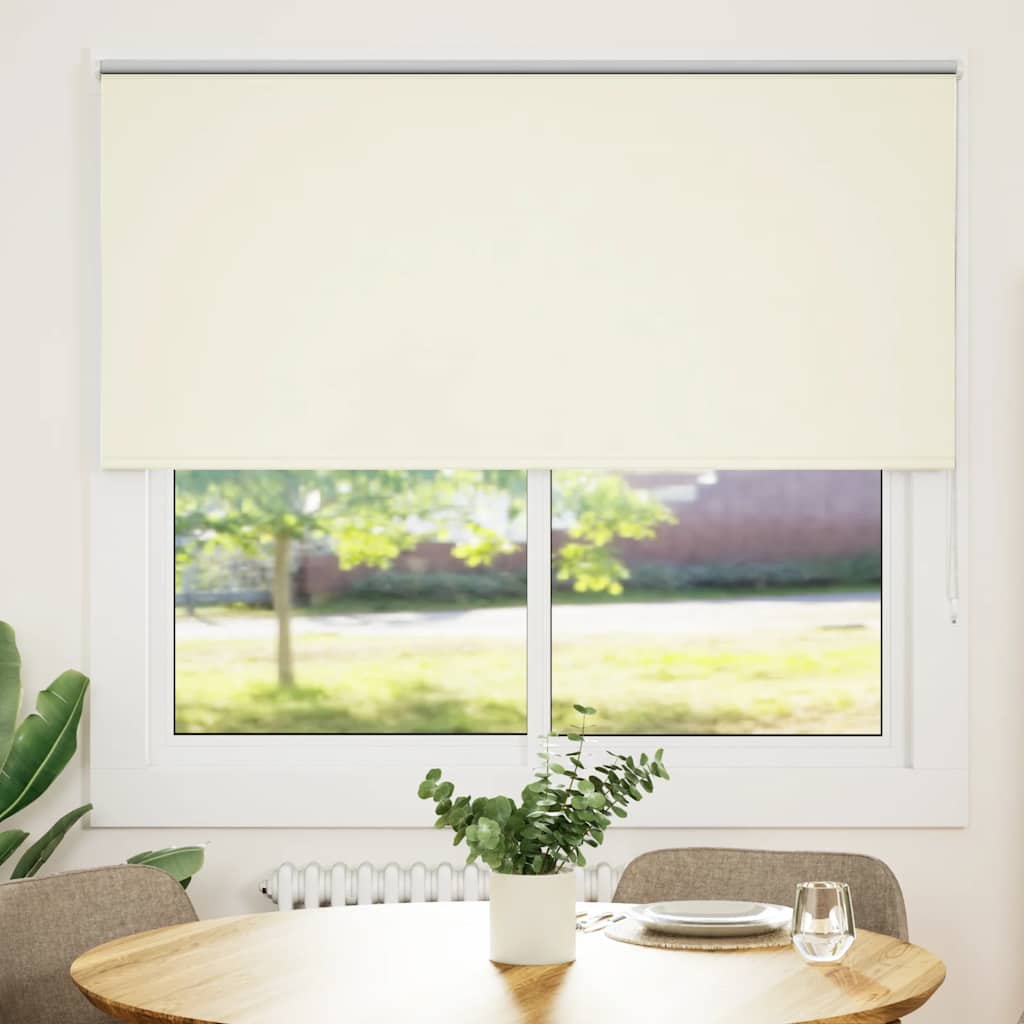 vidaXL Roller Blind Blackout Off White 150x175 cm Fabric Width 146.6 cm Polyester 2