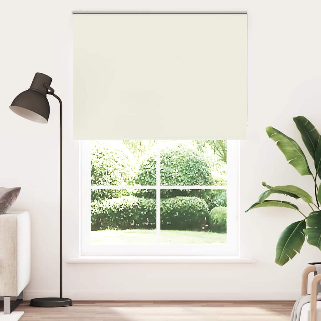 vidaXL Roller Blind Blackout Off White 160x210 cm Fabric Width 156.6 cm Polyester 2