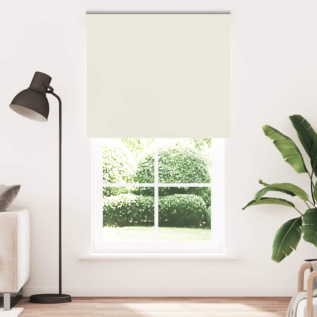 vidaXL Roller Blind Blackout Off White 135x230 cm Fabric Width 131.6 cm Polyester 1