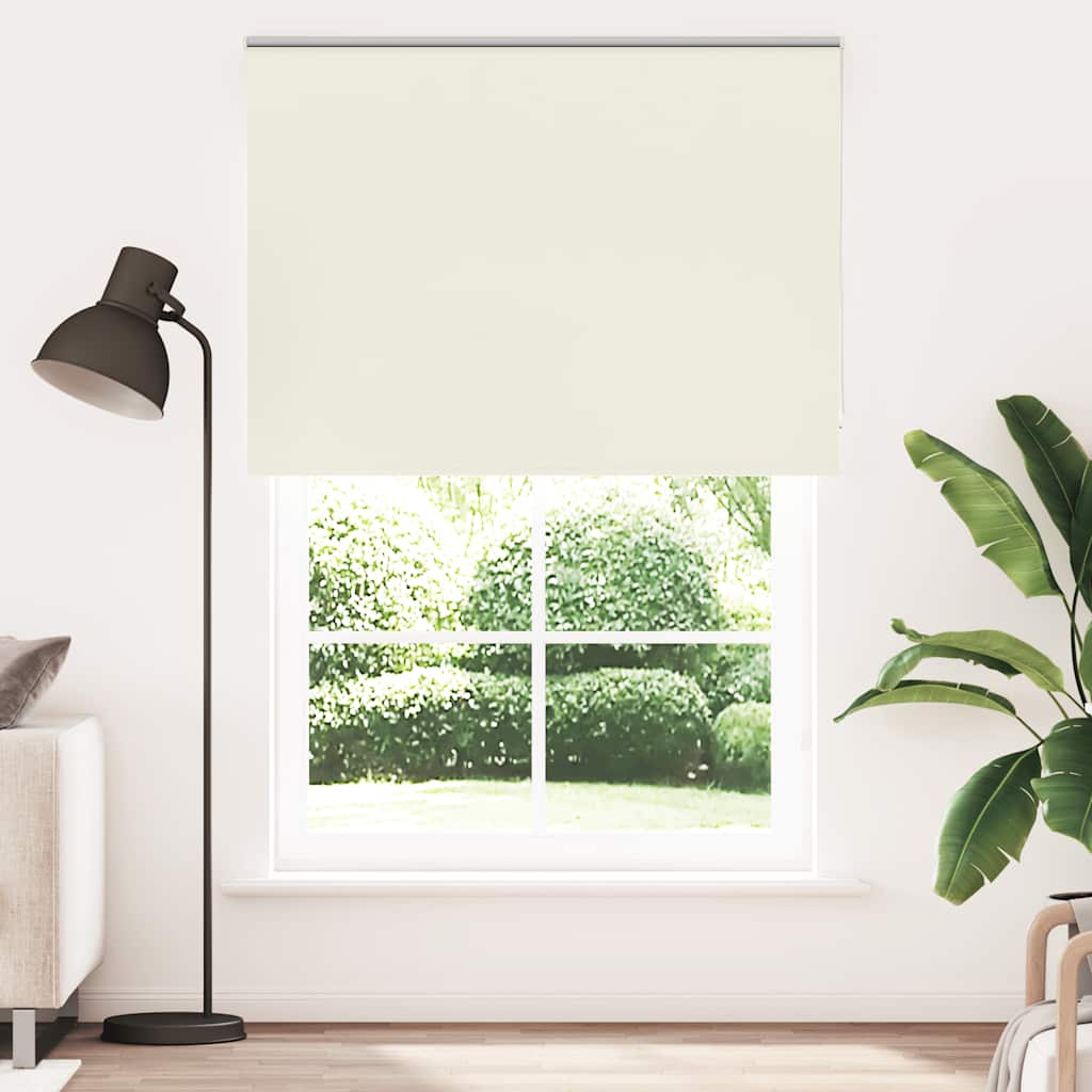 vidaXL Roller Blind Blackout Off White 165x230 cm Fabric Width 161.6 cm Polyester 1
