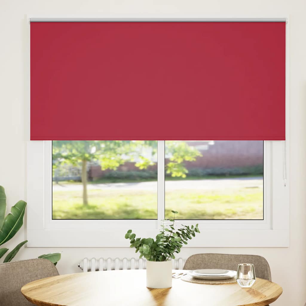 vidaXL Roller Blind Blackout Red 150x150 cm Fabric Width 146.6 cm Polyester 1