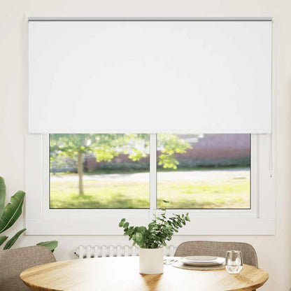 vidaXL Roller Blind Blackout White 165x130 cm Fabric Width 161.6 cm Polyester 2