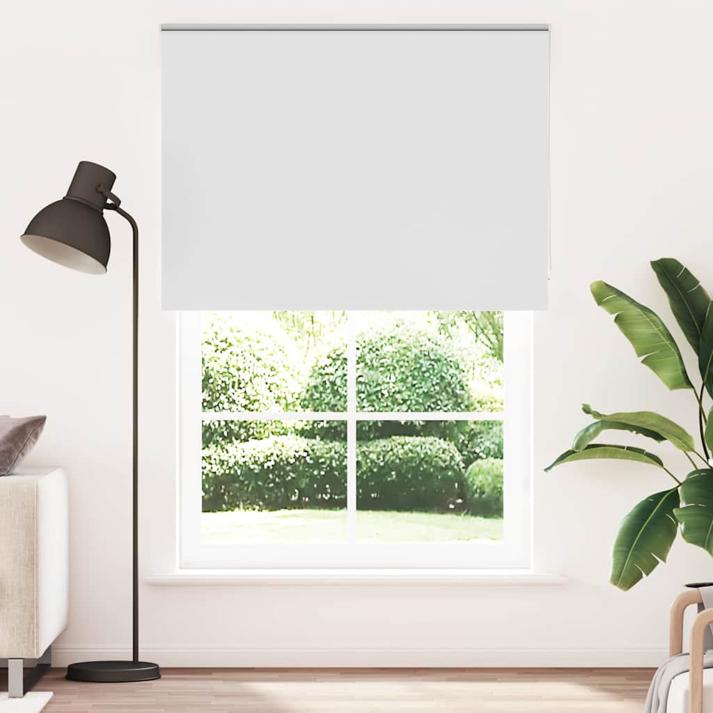 vidaXL Roller Blind Blackout White 150x210 cm Fabric Width 146.6 cm Polyester 2