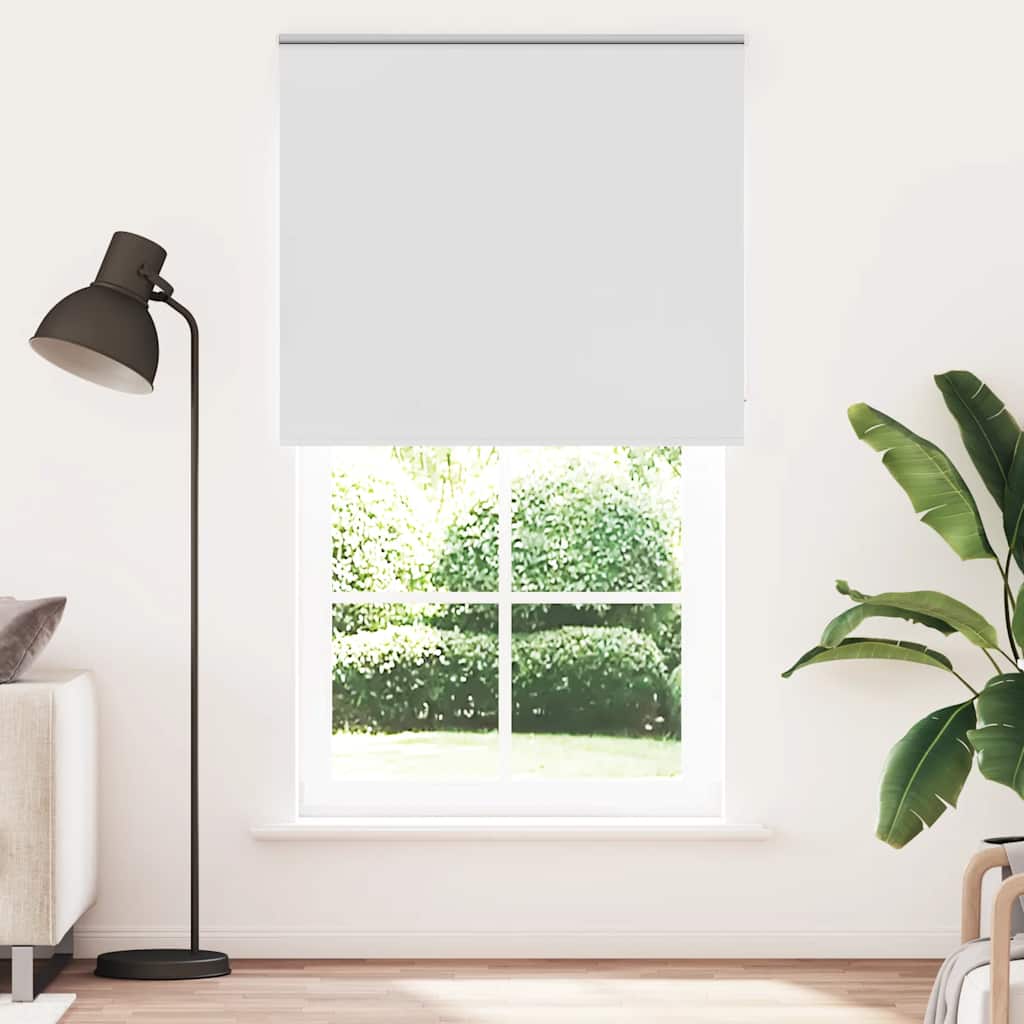 vidaXL Roller Blind Blackout White 130x230 cm Fabric Width 126.6 cm Polyester 2