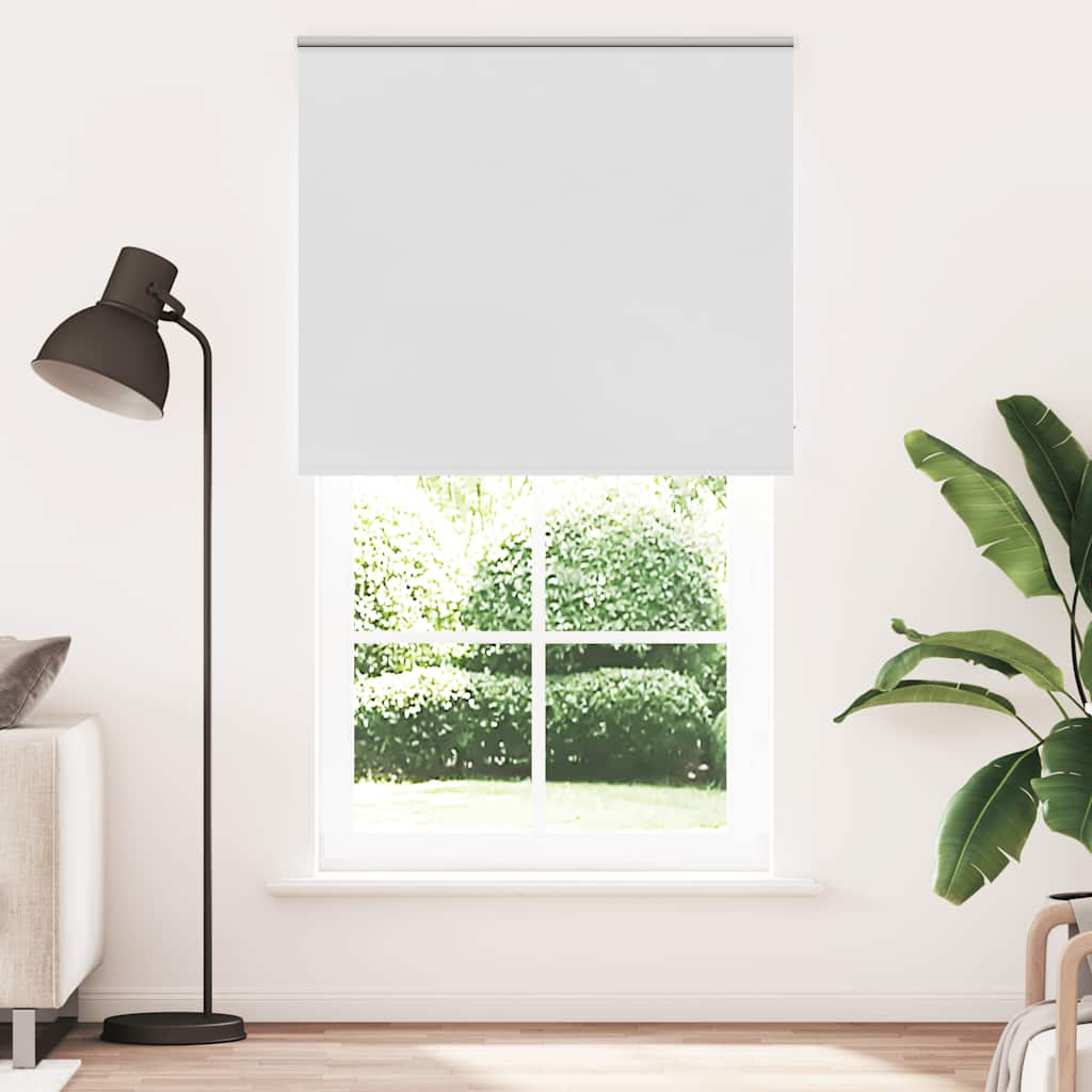 vidaXL Roller Blind Blackout White 140x230 cm Fabric Width 136.6 cm Polyester 2