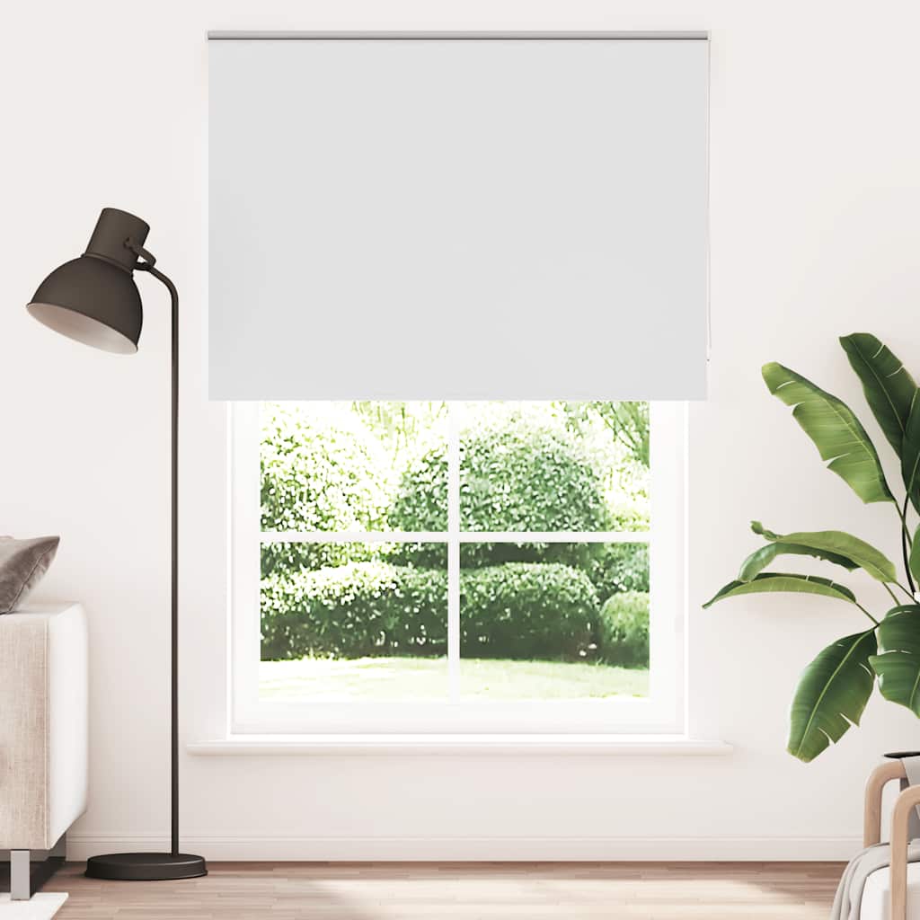 vidaXL Roller Blind Blackout White 165x230 cm Fabric Width 161.6 cm Polyester 2