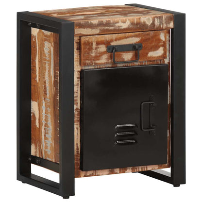 vidaXL Bedside Cabinet Multicolour 40x30x50 cm Solid Wood Reclaimed 2