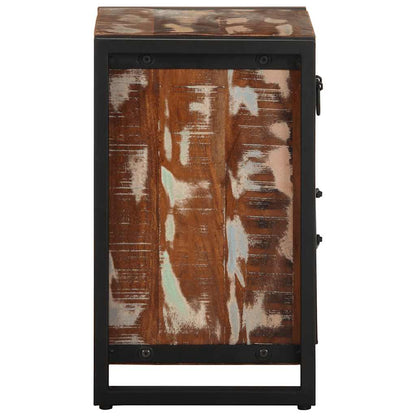 vidaXL Bedside Cabinet Multicolour 40x30x50 cm Solid Wood Reclaimed 5