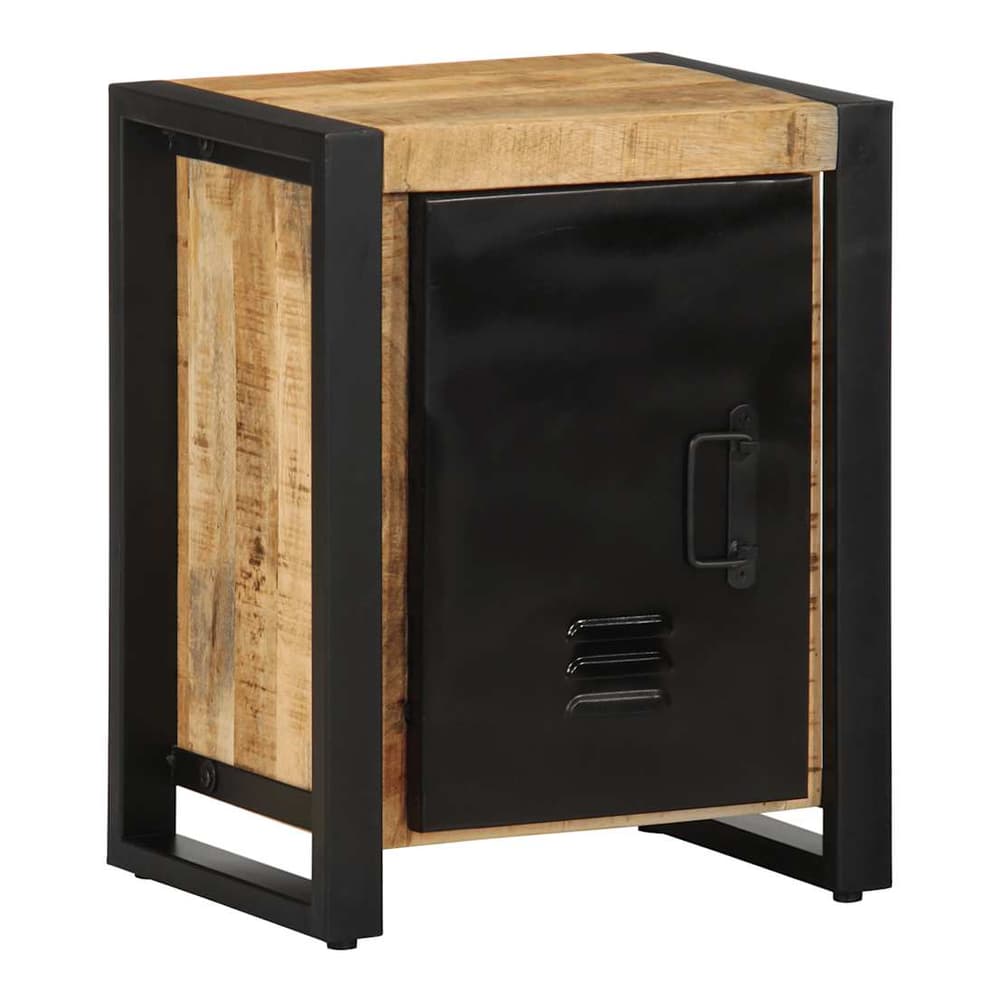 Bedside Cabinets Solid Rough Wood Mango Natural 1
