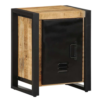 Bedside Cabinets Solid Rough Wood Mango Natural 1
