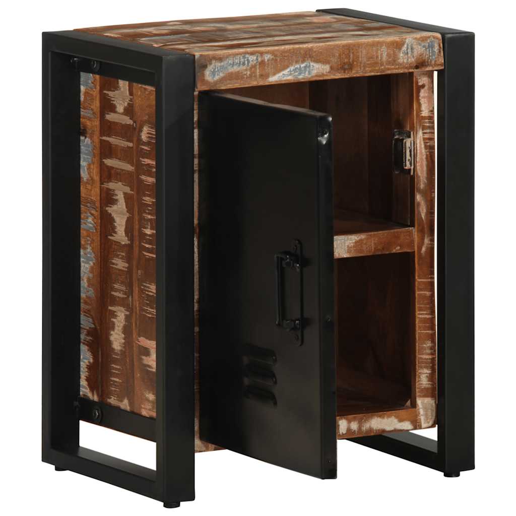 vidaXL Bedside Cabinet Multicolour 40x30x51 cm Solid Wood Reclaimed 3