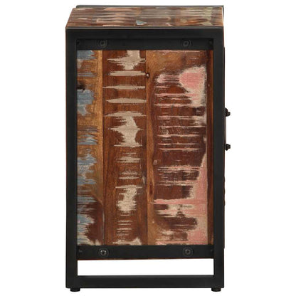 vidaXL Bedside Cabinet Multicolour 40x30x51 cm Solid Wood Reclaimed 5