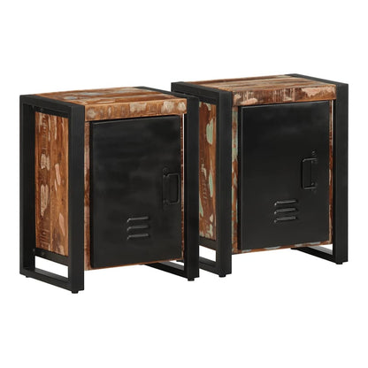 Bedside Cabinets Solid Rough Wood Mango Multicolour 2